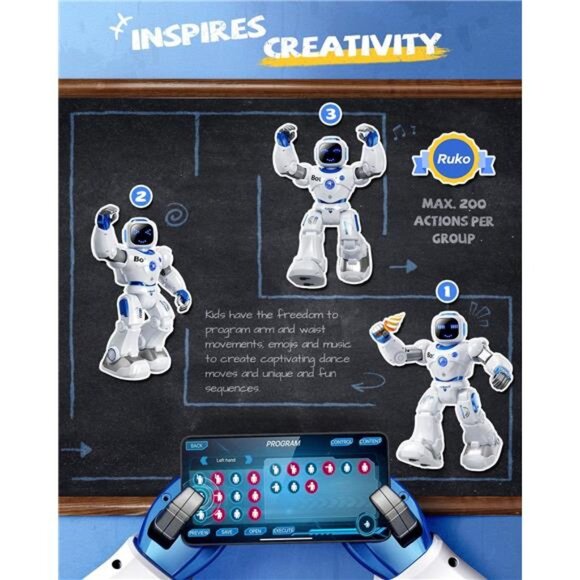 Smart Robots for Kids,Large Programmable Interactive RC Robot with Voice Control - Picture 4 of 6